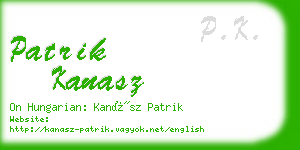 patrik kanasz business card